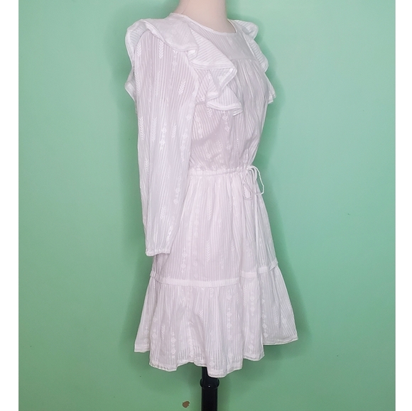Lucky Brand White Charlie Ruffle Mini Dress - Picture 7 of 11